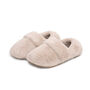 Snug Toes Ivory Women's Heated Slippers With Heatpads, thumbnail 4 of 6