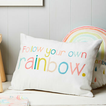 Children's Follow Your Own Rainbow Nursery Cushion, 2 of 2
