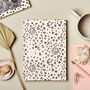 A5 Lay Flat Soft Pink Leopard Print Notebook Journal, thumbnail 1 of 9