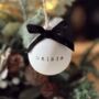 Personalised Ceramic Christmas Bauble Tree Decoration, thumbnail 2 of 5