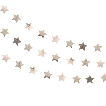Rose Gold Foiled Star Garland Bunting, 2 of 3