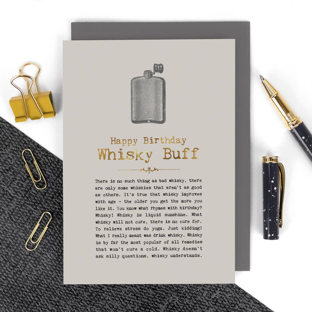 Whisky Birthday Card By Coulson Macleod | notonthehighstreet.com