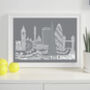 London Two Skyline Typography Print Personalised, thumbnail 8 of 8
