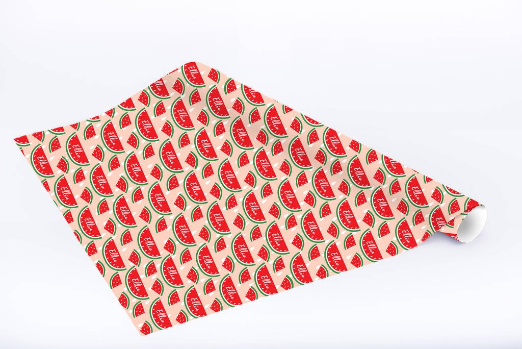 Personalised Melon Wrapping Paper By Abigail Warner