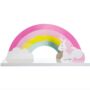 Rainbow Unicorn Personalised Nursary Shelf, thumbnail 3 of 4