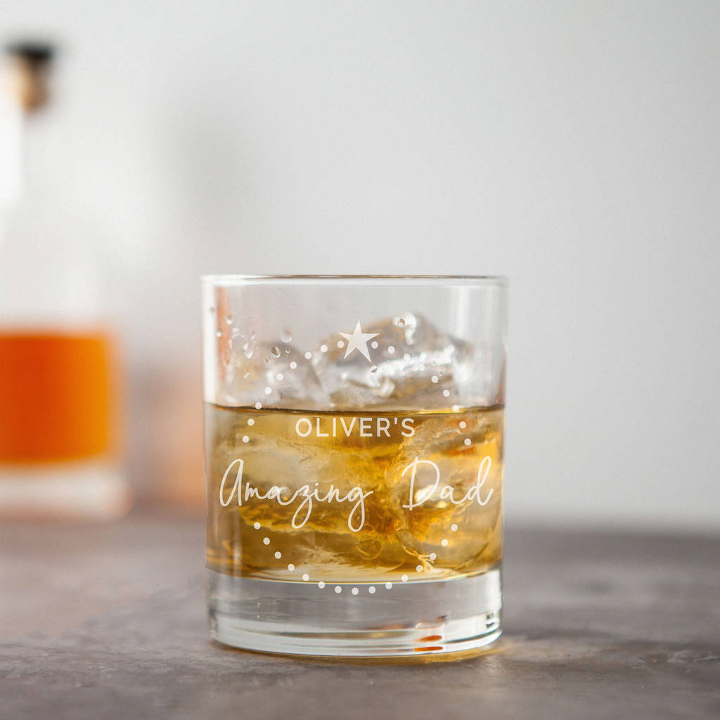 Dad Personalised Whiskey Glass By LOOM Weddings