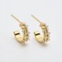Circle Design 18k Gold Plated Mini Hoops, thumbnail 1 of 3