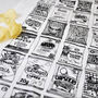 Crisp Packets Illustrated Black And White Tea Towel, thumbnail 3 of 11