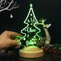 Night Lamp, Xmas Tree, Personalised Xmas Decoration, thumbnail 1 of 4