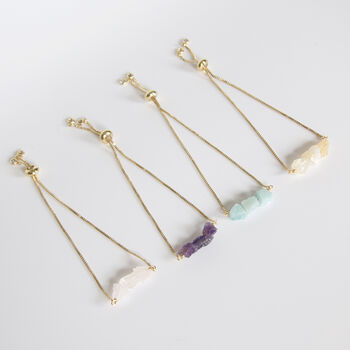 Citrine Crystal Three Chunk Bracelet, 4 of 5