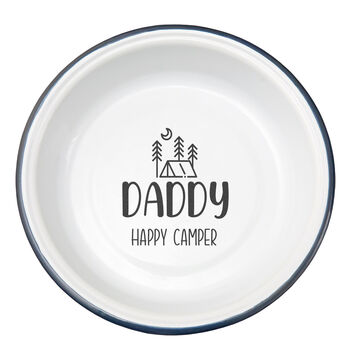 Personalised Happy Camper Enamel Camping Bowl, 8 of 8