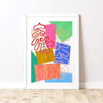 Rainbow Abstract Shapes Art Print, 2 of 11