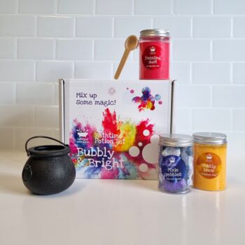 Bubbly And Bright Mini Bathtime Potion Kit And Cauldron, 3 of 4