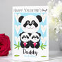 Personalised Panda Daddy Valentine's Card, thumbnail 3 of 9