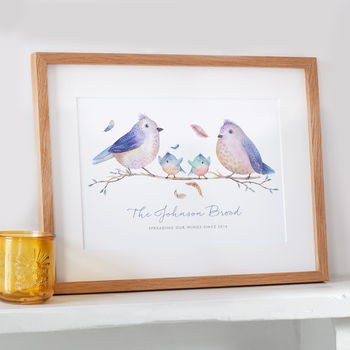 Personalised Bird Family Print, 3 of 11