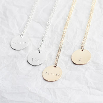 Personalised Large Disc Necklace, 3 of 6