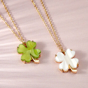 Lucky Clover Valentines Necklace, 2 of 8