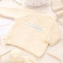 Luxury Knitted Personalised Embroidered Baby Cardigan, thumbnail 3 of 12