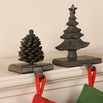 Antique Brown Christmas Stocking Holder Collection, 2 of 4