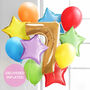 Rainbow Birthday Surprise Helium Inflated Balloons, thumbnail 1 of 2