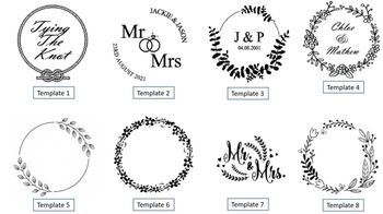 Set Of 15 Wedding Favour Personalised Metal Tins, 9 of 9
