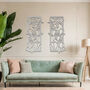 Elegant Metal Floral Vine Wall Art Panel Set For Living Room Or Hallway Decor, thumbnail 11 of 11
