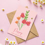 Personalised Flower Valentine's Day Card, thumbnail 4 of 9