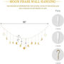 Wall Hanging Moon Phase Gold Garland Ornaments, thumbnail 4 of 8