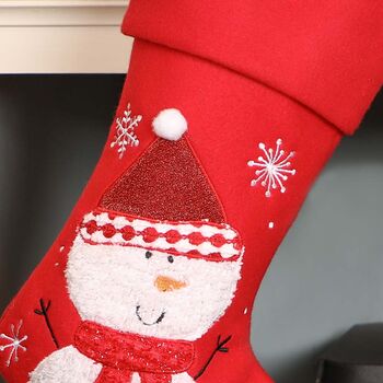 Personalised Novelty Snowman Christmas Stocking, 4 of 6