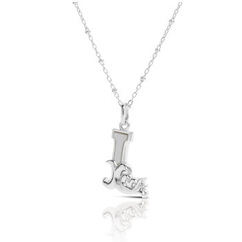 Solid Silver L Initial Necklace With Mother Of Pearl, 2 of 6