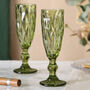 Luxury Green Coloured Glassware Collection, thumbnail 3 of 9