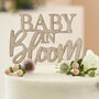 Wooden 'Baby In Bloom' Cake Topper, thumbnail 1 of 3