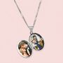 Personalised Sterling Silver Oval Locket Necklace, thumbnail 4 of 10