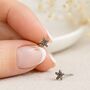 Oxidised Sterling Silver Starfish Stud Earrings – 5mm, thumbnail 3 of 9