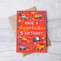 Any Age Construction Birthday Card, Boys Birthday Card, Digger, Vehicles, thumbnail 6 of 7