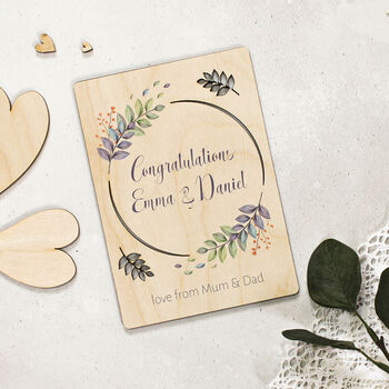 Personalised Congratulations Card In Wood, 6 of 7