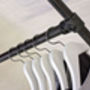 Laura Dark Steel Pipe Freestanding Double Clothes Rail, thumbnail 2 of 7