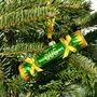 Personalised Glass Christmas Cracker Christmas Tree Decoration, thumbnail 3 of 5