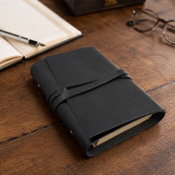 Handmade Vintage Leather Journal With Lock For Writing, 2 of 12