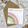 Over The Rainbow Baby Girl Card Pink, thumbnail 1 of 2