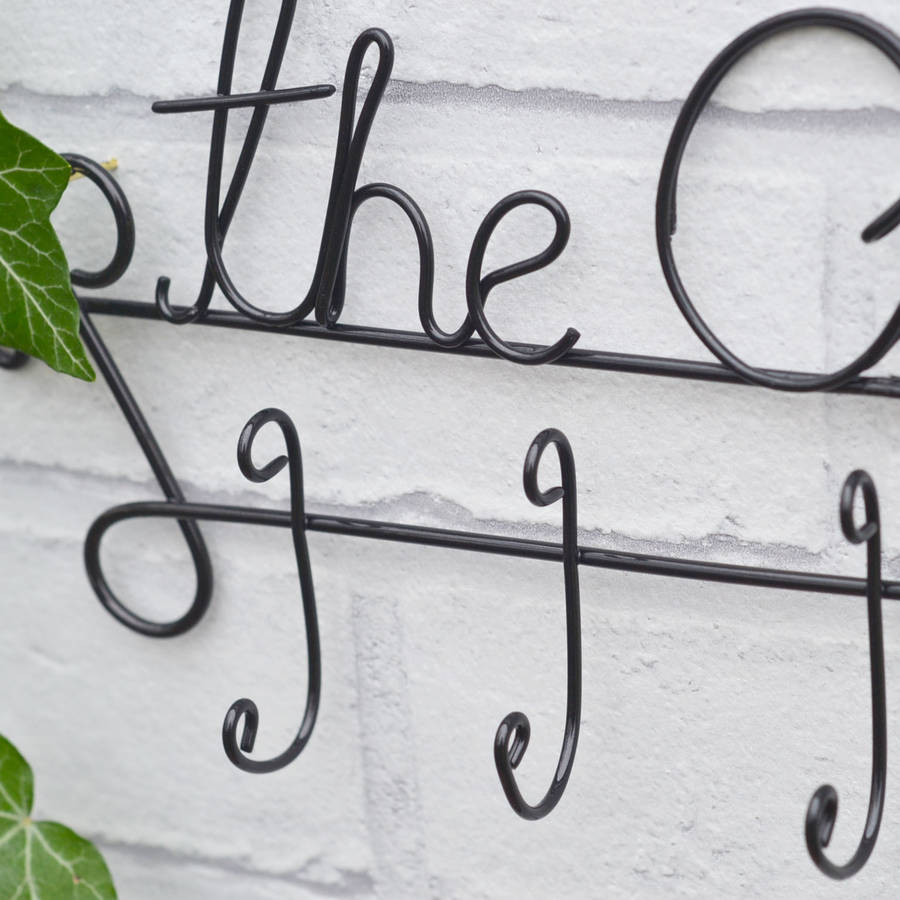 Personalised Name Wire Key Hook By The Letter Loft