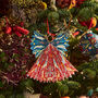 Handmade Paper Angel Christmas Tree Decoration, thumbnail 1 of 9