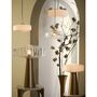 Pleat White Glass And Brass Table Lamp, thumbnail 4 of 12