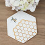 Hexagonal Ceramic Bee Coaster, thumbnail 2 of 6