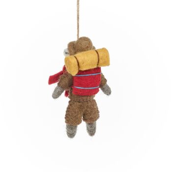 Handmade Felt Scouts Badger Hanging Decoration, 4 of 4
