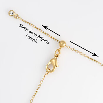 Large Sparkling Starburst Necklace With Slider Clasp, 8 of 8