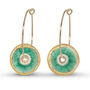 Emerald Pool Gold Fill Large Hoops, thumbnail 1 of 4