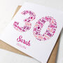 30th Birthday Card Personalised For Her, thumbnail 1 of 3