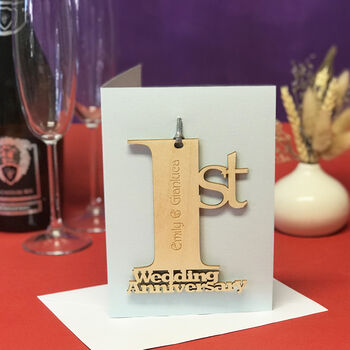 Personalised 1st Anniversary Card, 2 of 9