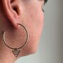 Large Geometric Hoop Earrings, thumbnail 3 of 5